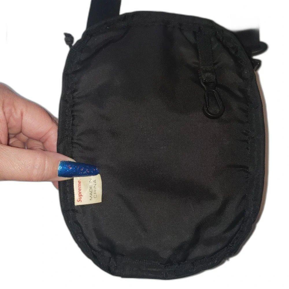 SUPREME SS17 Black Cross Body Nylon Bag Unisex Hiking Camping